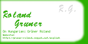 roland gruner business card